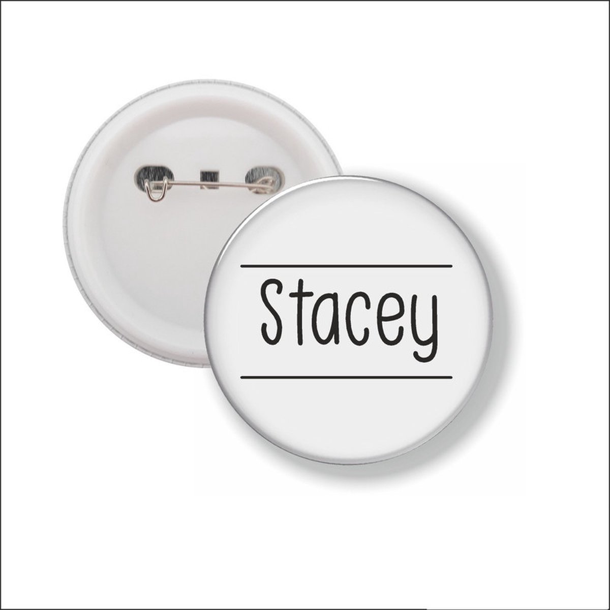 Button Met Speld 58 MM - Stacey