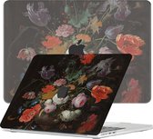 Lunso Geschikt voor MacBook Air 13 inch M2/M3 (2022-2024) cover hoes - case - Stilleven met Bloemen