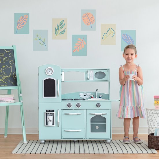 Teamson Kids Retro Houten Speelkeuken - Kinderspeelgoed - Rollenspel Speelgoed - Mintgroen van Teamson Kids — afbeelding 4