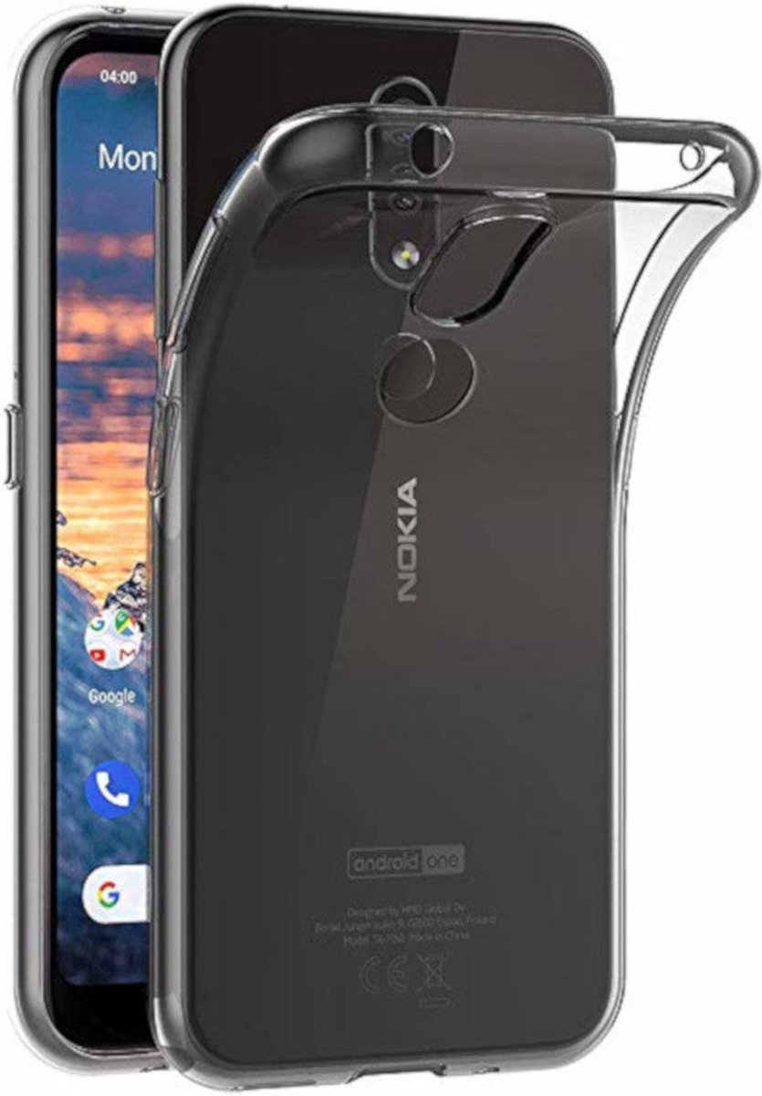 Shock Proof Case - Telefoonhoesje - Doorzichtig Hoesje voor Nokia 4.2 - Transparant Wit