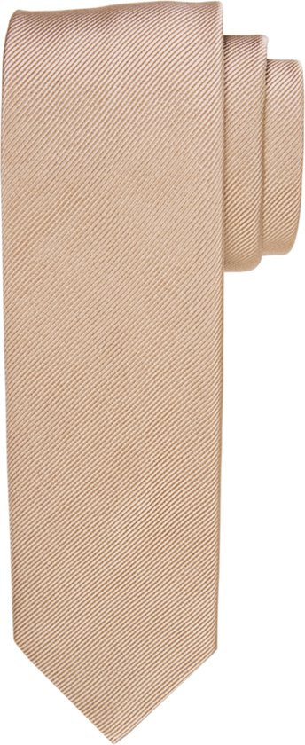 Profuomo stropdas - zijde - beige - Maat: One size