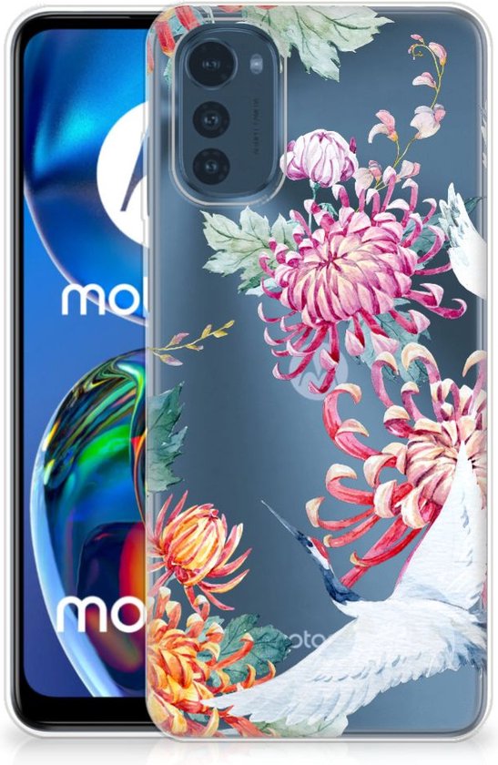 Coque Téléphone Portable Motorola Moto E32 Coque Smartphone Personnaliser  Oiseau Fleurs | bol