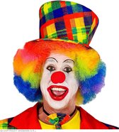 Widmann - Clown & Nar Kostuum - Kleurige Hoed Clown Geblokt - multicolor - Carnavalskleding - Verkleedkleding