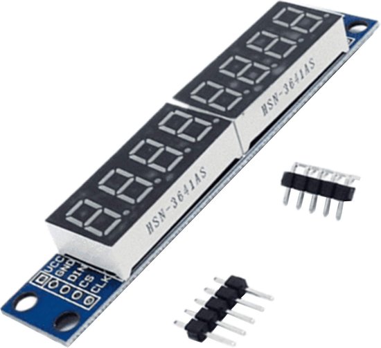 Foto: Azdelivery max7219 led module 8 bit 7 segment tm1637 led display compatibel met arduino en raspberry pi inclusief e book 