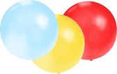 Bellatio Decorations 15x groot formaat ballonnen rood/blauw/yellow met diameter 60 cm