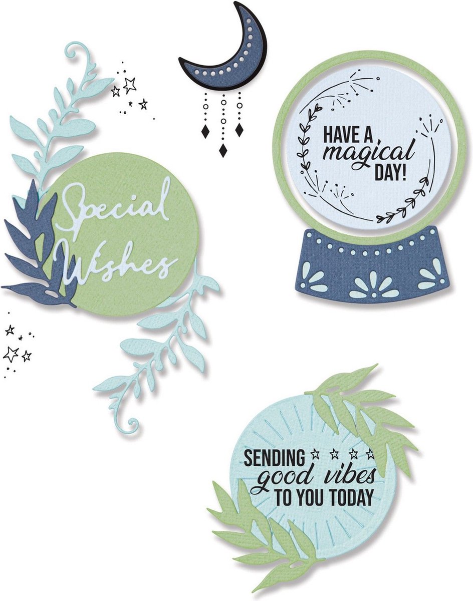 Sizzix Framelits Die Set with Stamps Special Wishes