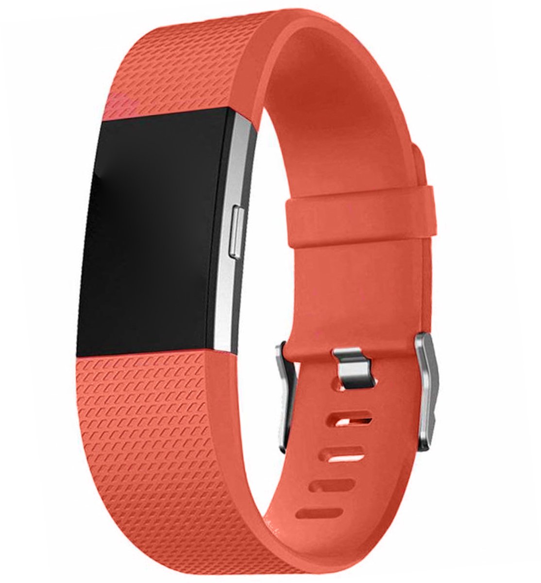 123watches sport band - rood oranje - ML - Geschikt voor Fitbit Charge 2
