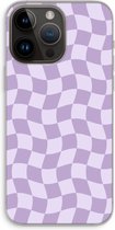 Case Company® - Coque iPhone 14 Pro Max - Grille Violet - Coque souple pour téléphone - Protection sur tous les côtés et bord d'écran