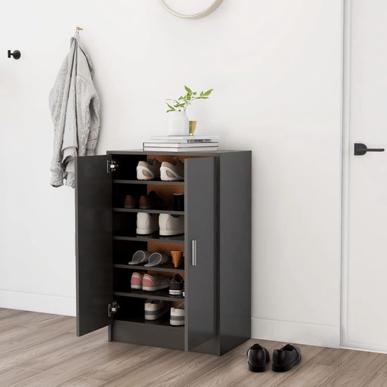 Laag dressoir - 2 deuren en 3 laden - Spaanplaat - Industriële stijl