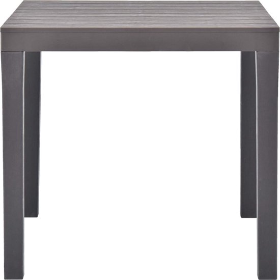 Tuintafel 78x78x72 cm kunststof mokka - bruin