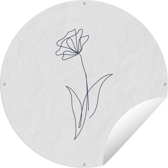 Tuincirkel Bloem - Narcis - Botanisch - 60x60 cm - Ronde Tuinposter - Buiten