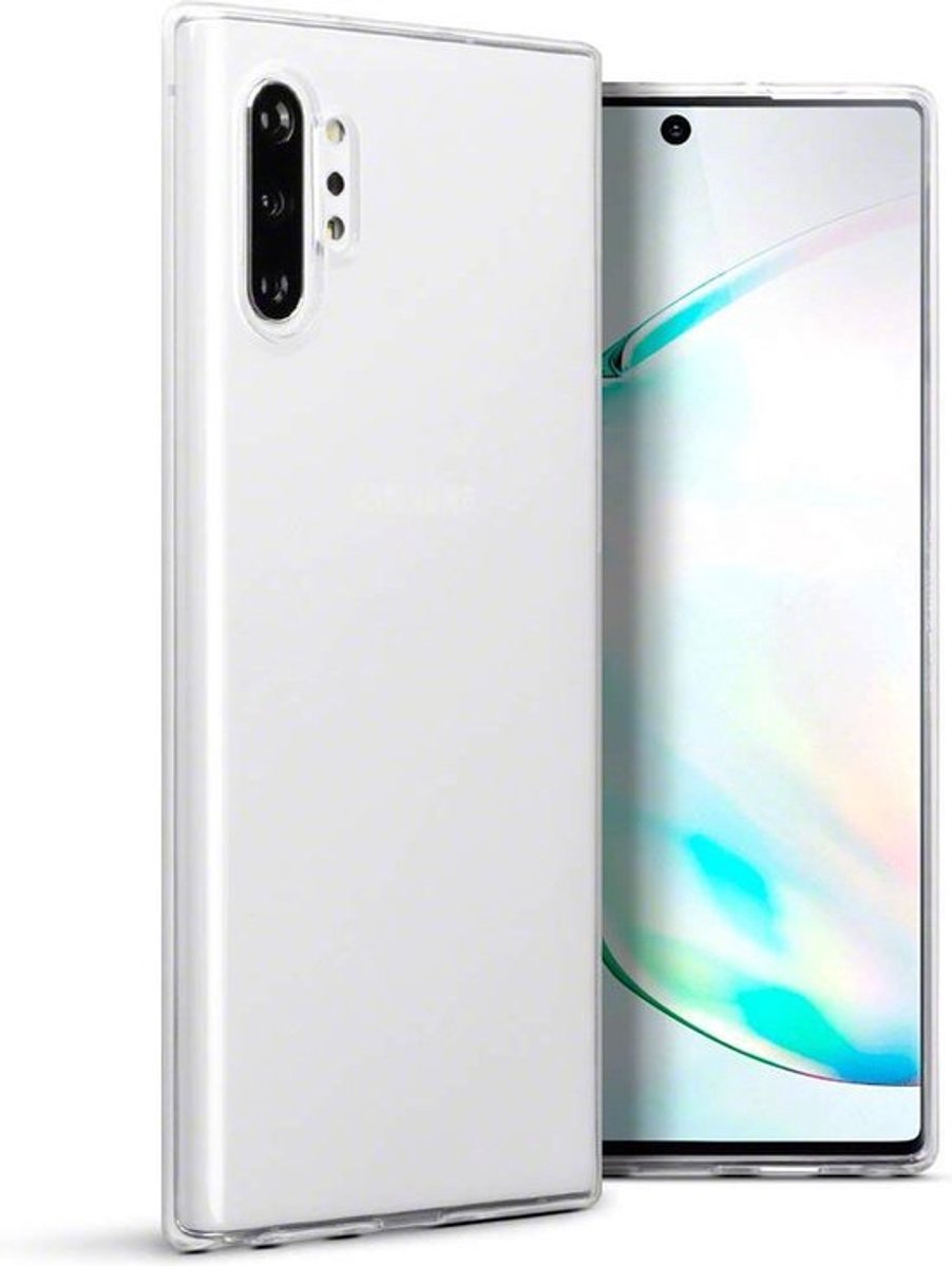 HB Hoesje Geschikt voor Samsung Galaxy Note 10 Plus - Siliconen Back Cover - Transparant