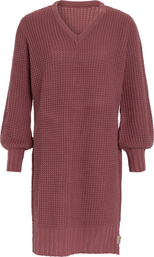 Knit Factory Robin Robe tricotée pour femme - Rouge pierre - 36/38