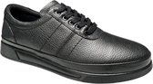Schoenen heren- Comfort schoenen- Nette sportieve herenschoenen- Veterschoenen 015- Leather- Zwart 41