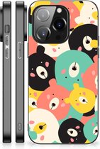 Telefoonhoesje iPhone 14 Pro TPU Back Cover met Zwarte rand Bears