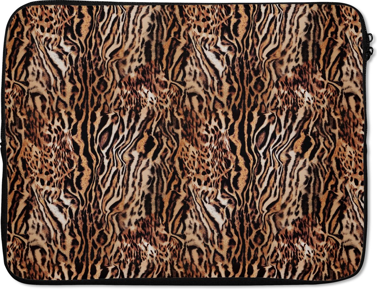 Laptophoes - Tijgerprint - Dier - Patroon - Panterprint - Laptop sleeve - Laptop hoes - Laptop - 17 Inch