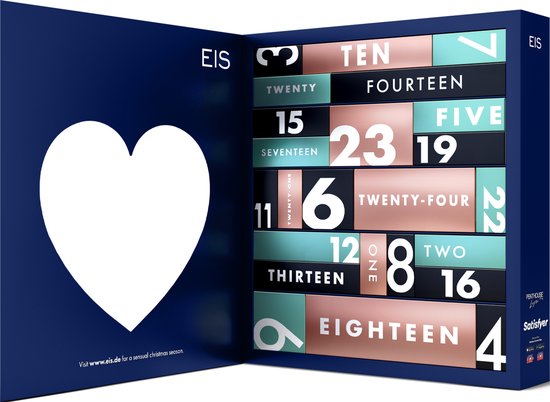 EIS Deluxe erotische adventskalender 2022 voor singles & koppels, 24 sensuele seks cadeaus incl. Satisfyer Toys, erotische adventskalender, handelswaarde 650€