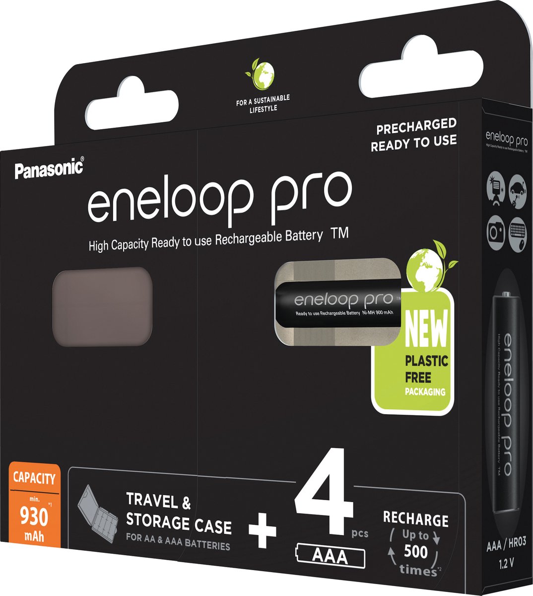Panasonic Eneloop Pro 4x AAA 930mAh - Blister Van 4 + Doos