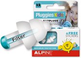 Alpine Pluggies Kids - Gehoorbescherming voor kinderen - Oordoppen  - Wit - SNR 25 dB - 1 paar