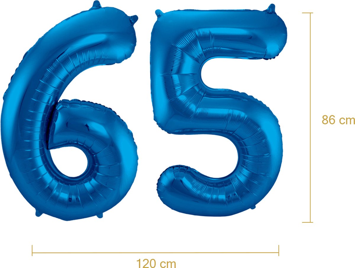 Ballonnen 65 jaar - Verhuur leukste Sarah en Abraham poppen