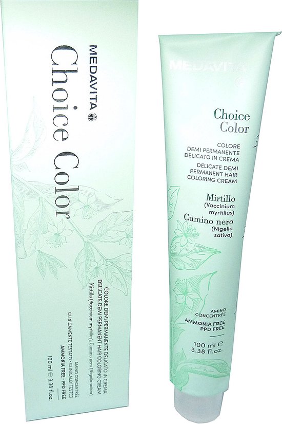 Foto: Medavita choice color haarkleur demi permanente tint zonder ammoniak 100ml 08 7 sand light blonde sand hellblond