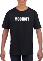 Mooiboy tekst t-shirt zwart kinderen 146/152