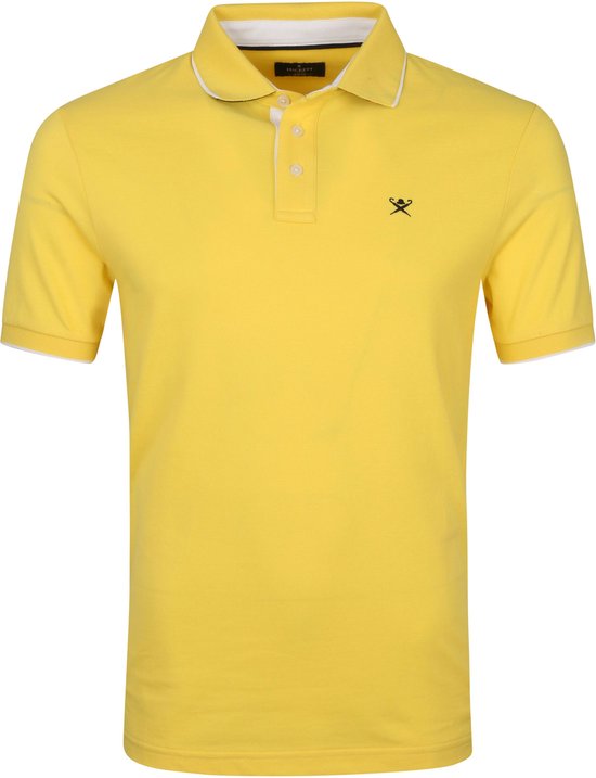 Hackett - Polo Geel - Slim-fit - Heren Poloshirt Maat XL