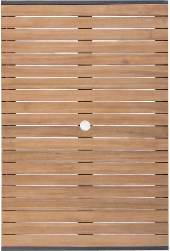 Bolero Rechthoekige Stalen En Acaciahouten Tafel 120x80cm DS153 - Horeca & Professioneel