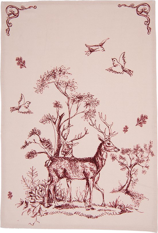 Theedoek, bio-katoen, oud roze gemêleerd, 50 x 70 cm online kopen?| Dille & Kamille