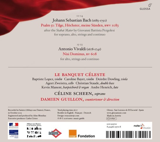 Johann Sebastian Bach: Psalm 51 BWV 1083 Tilge, Hochster, meine Sunden [CD]