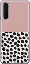 OnePlus Nord hoesje siliconen - Stippen roze | OnePlus Nord case | Roze | TPU backcover transparant