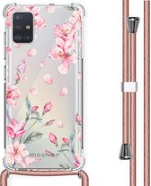 iMoshion Design hoesje met koord voor de Samsung Galaxy A51 - Bloem - Roze