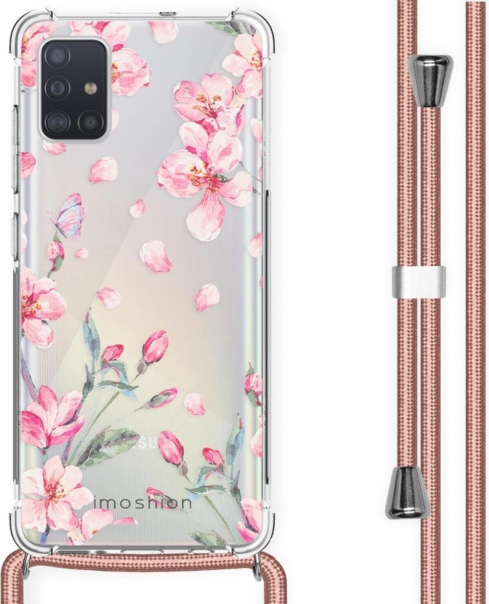 Imoshion Design Hoesje Met Koord Voor De Samsung Galaxy A51 Bloem Roze 2136