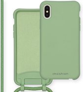 iMoshion Color Backcover met afneembaar koord iPhone Xs / X hoesje - Groen
