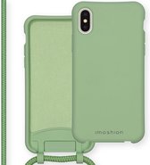 iMoshion Hoesje Met Koord Geschikt voor iPhone Xs / X - iMoshion Color Backcover met afneembaar koord - Groen