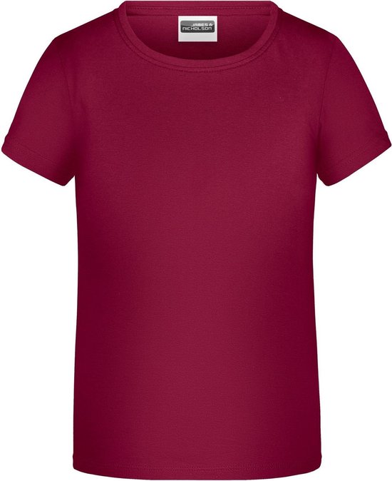 James And Nicholson Childrens Girls Basic T-Shirt (Wijn)