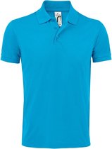 SOLS Heren Prime Pique Poloshirt met korte mouwen (Aqua)