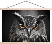 Sweet Living Poster - Eagle Owl - 90 X 150 Cm - Zwart En Wit