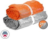 Isolatie dekzeil 6x8m zilver/oranje 250gr/m²