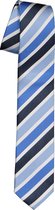 Pelucio stropdas - blauw gestreept - Maat: One size