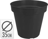 Bloempot rond microfi grijs 35 cm