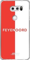 6F hoesje - geschikt voor LG V30 (2017) -  Transparant TPU Case - Feyenoord - met opdruk #ffffff