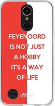 6F hoesje - geschikt voor LG K10 (2017) -  Transparant TPU Case - Feyenoord - Way of life #ffffff