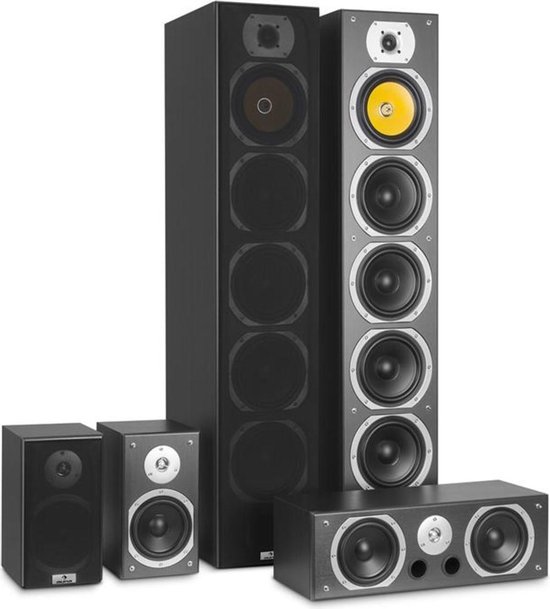 V9B surround luidsprekers set van 5 boxen 440W zwart | bol.com