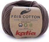 Katia Fair Cotton 25 - bruin - 1 bol = 50 gr. = 155 m. - 100% biol. katoen