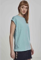 Urban Classics Dames Tshirt -M- Extended shoulder Blauw