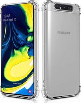 ANTISHOCHK Bumper Geschikt voor Samsung Galaxy A80/A90 transparant Anti Shock TPU CASE EXTRA STEVIGE HOEKEN