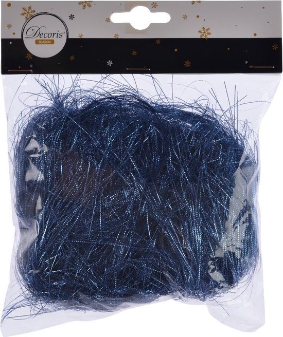 Decoris Lamettahaar Gestanst Nacht Blauw Kerstdecoratie Engelenhaar