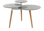 Mica Decorations Hedy Bijzettafel - L68 x B76 x H65 cm - Grijs