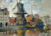 Poster Windmolen te Amsterdam - Monet - Large 50x70 - Kunst - Impressionisme - Zaandam